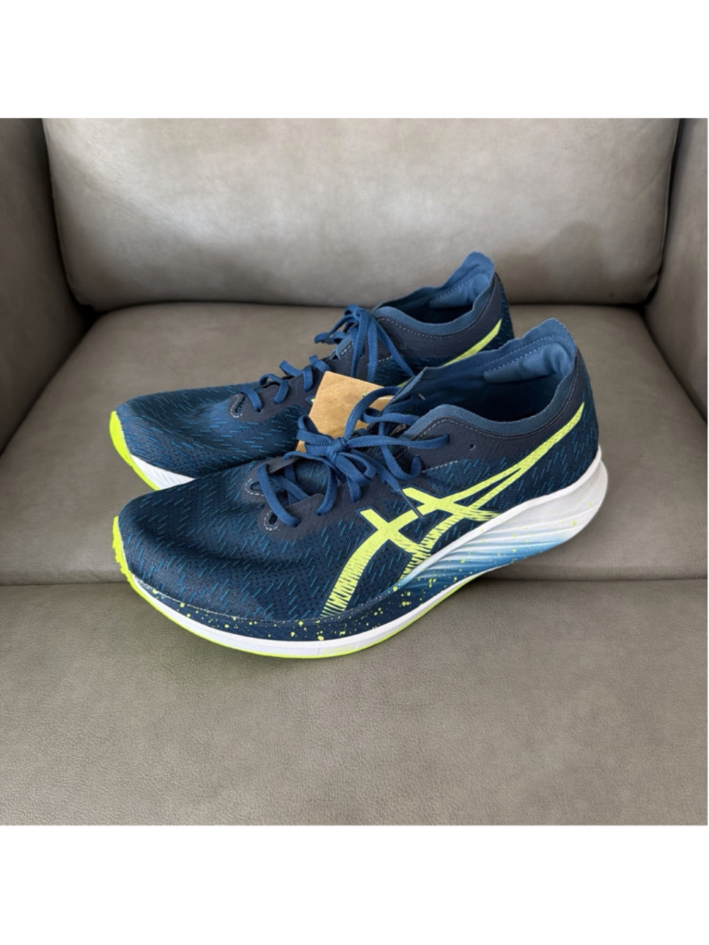 Men’s Asics Magic Size 10 Speed Mako Blue Running Shoes Sneakers New